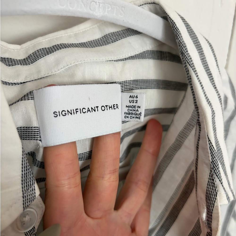 Significant Other Striped Blouse 2 - Picture 9 of 12